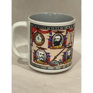 Decorative Collector Civil War Theme Confederate Commanders CSA Coffee Mug Cup‎